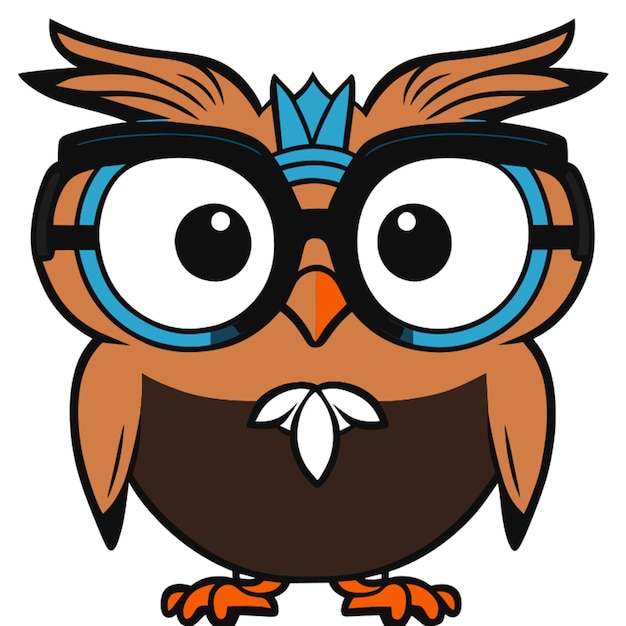 mr owl vector illustration cartoon