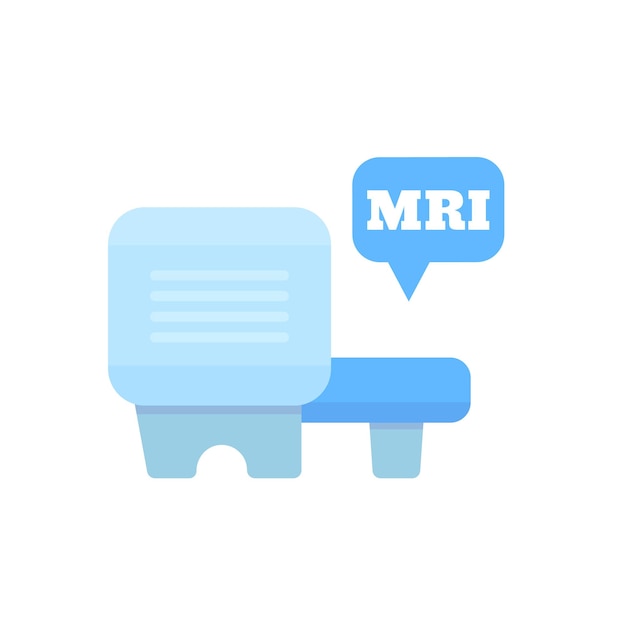 MRI scanner icon in flat style