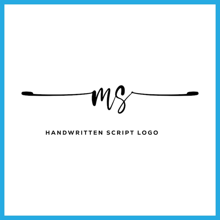 Vector ms handwriting signature logo design ms letter real estate beauty photography letter logo