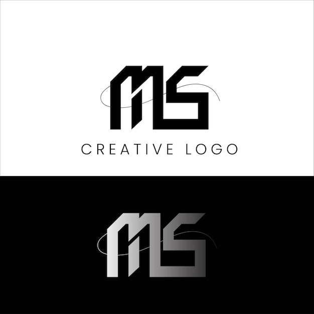 MS initial letter logo design