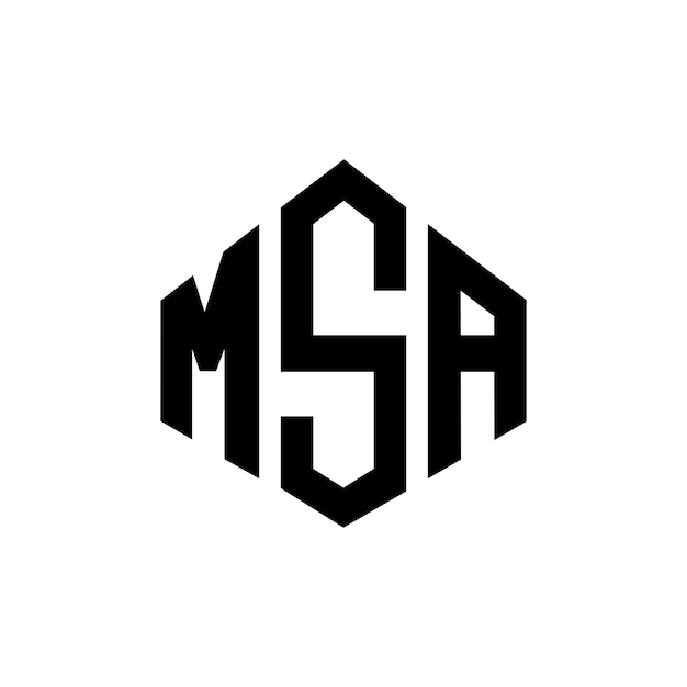 Vector msa letter logo ontwerp met veelhoek vorm msa veelhoek en kubus vorm logo ontwerp msa zeshoek vector logo sjabloon witte en zwarte kleuren msa monogram bedrijf en vastgoed logo