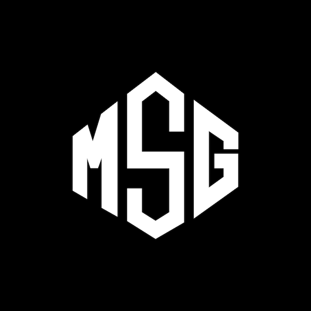 MSG letter logo ontwerp met veelhoek vorm MSG veelhoek en kubus vorm logo ontwerp MSG zeshoek vector logo sjabloon witte en zwarte kleuren MSG monogram bedrijf en vastgoed logo