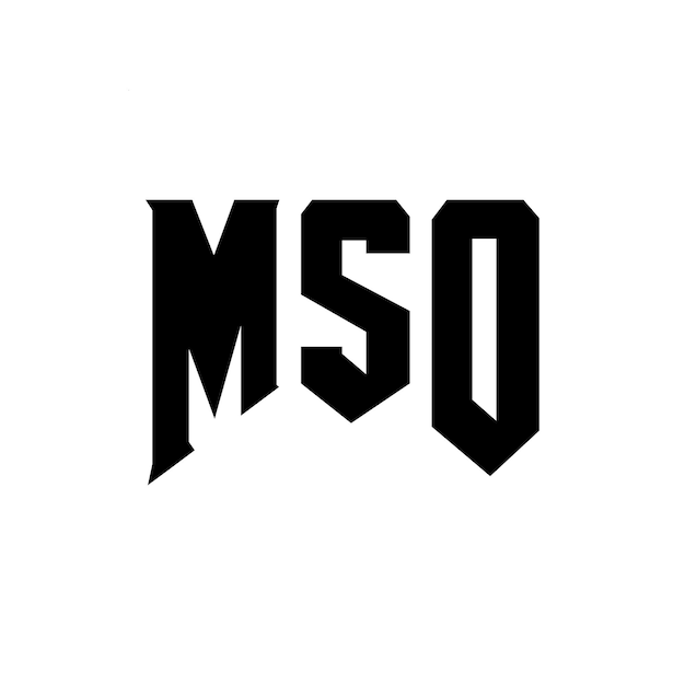 MSOのロゴデザイン: 黒と白の色の組み合わせ MSOロゴ MSOベクトル MSOデザイン MSOアイコン MSOアルファベット MSOタイポグラフィー
