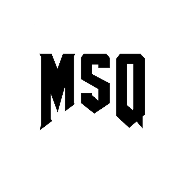 MSQ letter logo ontwerp voor technologiebedrijf MSQ logo ontwerp zwarte en witte kleurencombinatie MSQ logo MSQ vector MSQ ontwerp MSQ icoon MSQ alfabet MSQ typografie logo ontwerp