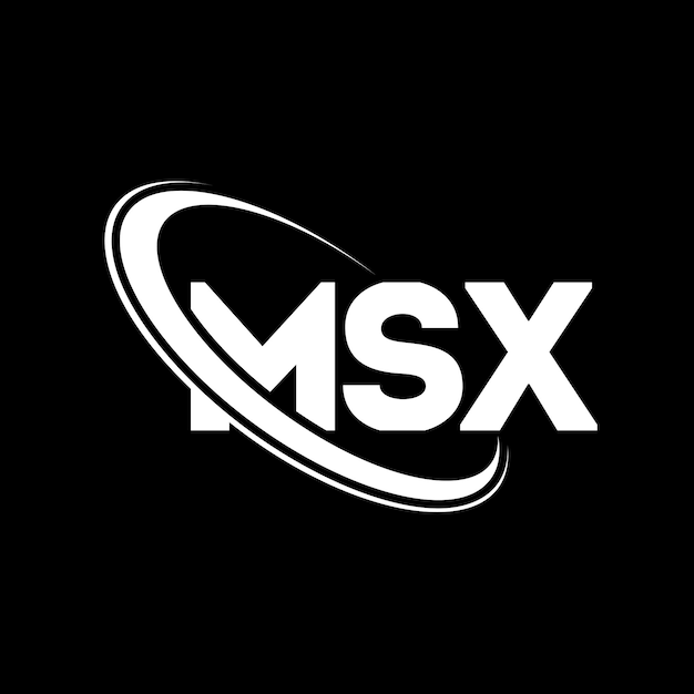 Vector msx logo msx letter msx letter logo ontwerp initialen msx logo gekoppeld aan cirkel en hoofdletters monogram logo msx typografie voor technologie bedrijf en vastgoed merk