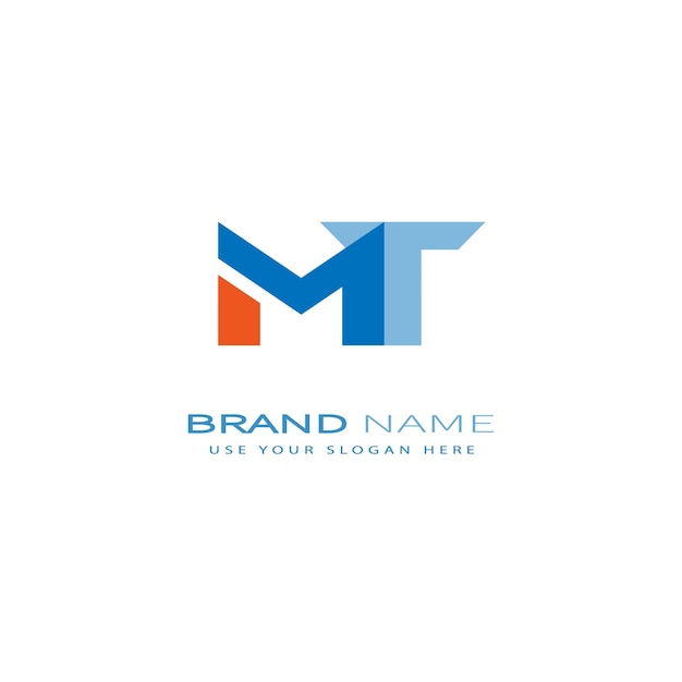 MT233 letter MT logo design