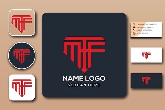 MTF monogram logo template color editable