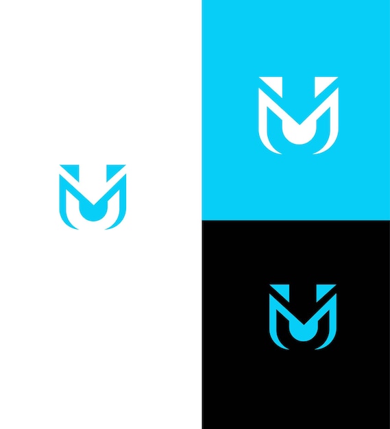 MU UM Letter Logo Identity Sign Symbol Template