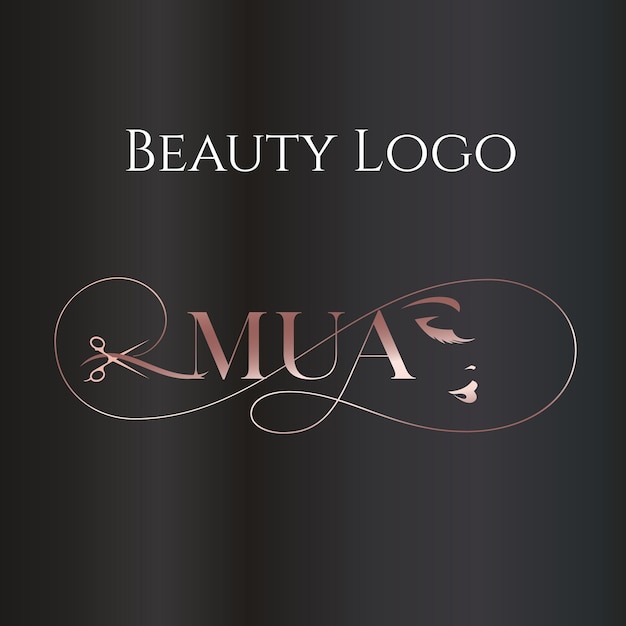 Salone di bellezza con logo mua artist