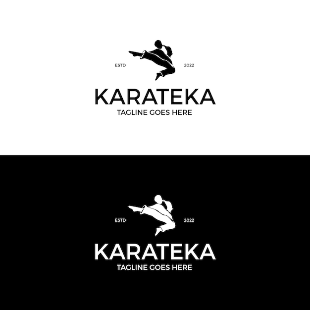 Design del logo di muay thai kick boxing