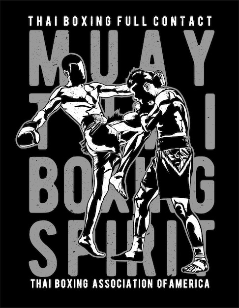 Vector muay thai