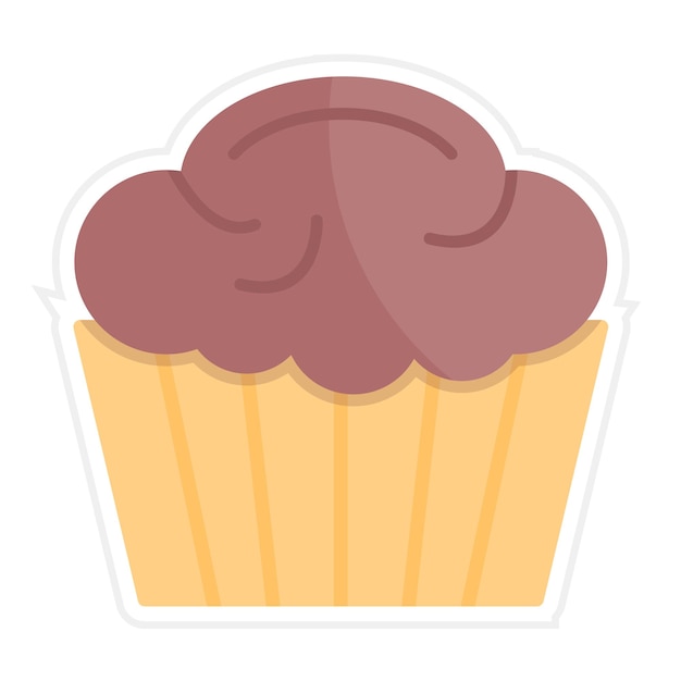 Vector muffin icon vector afbeelding kan worden gebruikt voor snoep en snoep