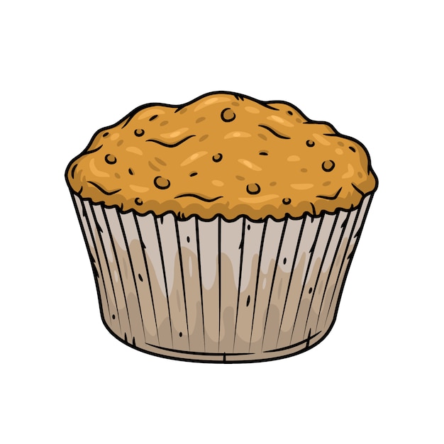 Vector muffin illustratie geïsoleerd