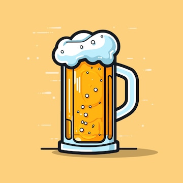 Premium AI Image  a beer mug with a foamy foam and a mug of beer.