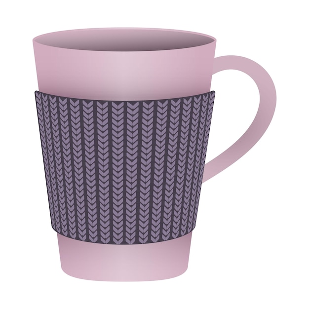 Mug in a knitted case