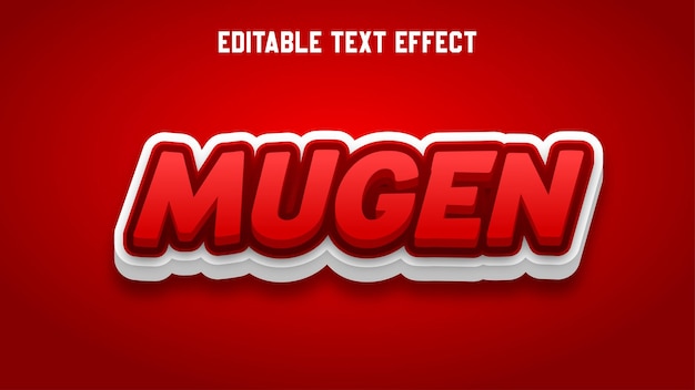 Mugen 편집 가능한 텍스트 효과