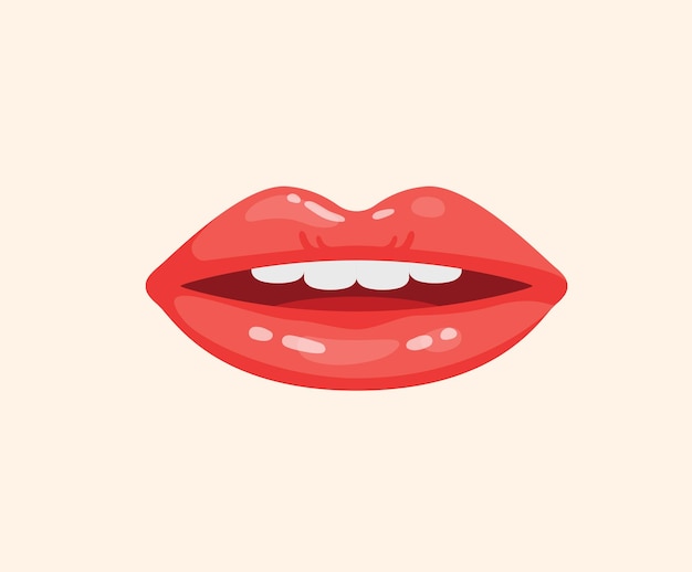 Muis illustratie set orale vrouwen lippen vector tekening handgetekende stijl