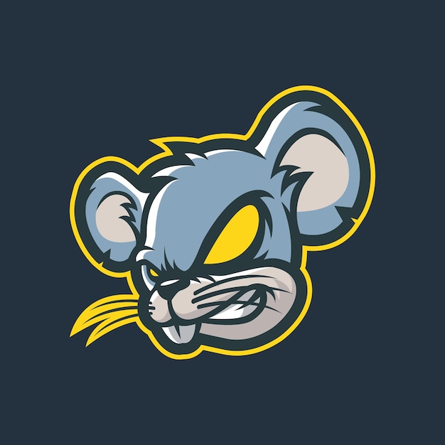 Muis mascotte logo ontwerp