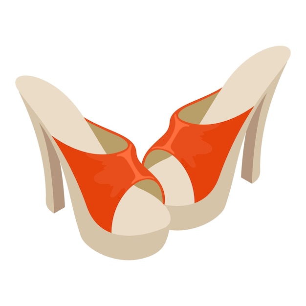 Vector mules sandals icon isometric illustration of mules sandals vector icon for web
