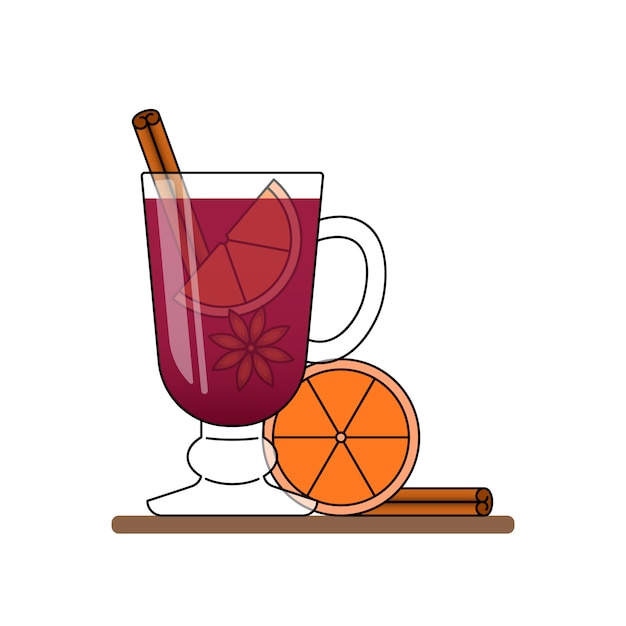 Vector mulled wine banner