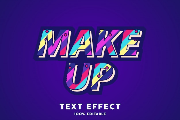 Multi color line text style effect