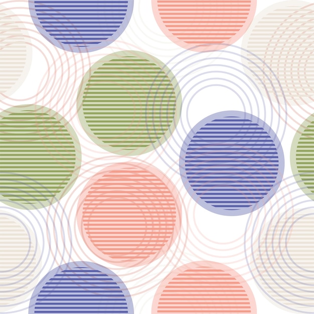 Vector multi colored circles on a white background