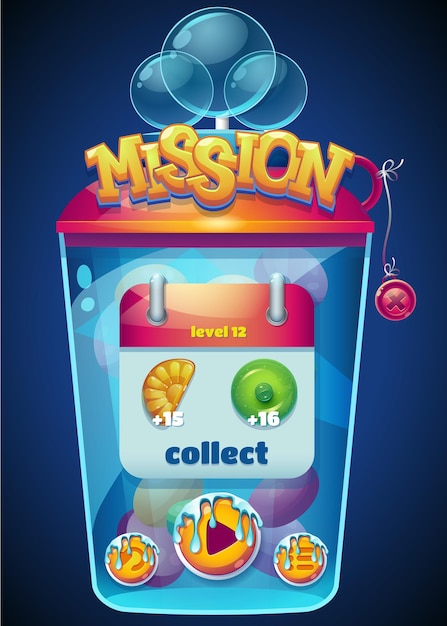 Multi-colored mission collect window