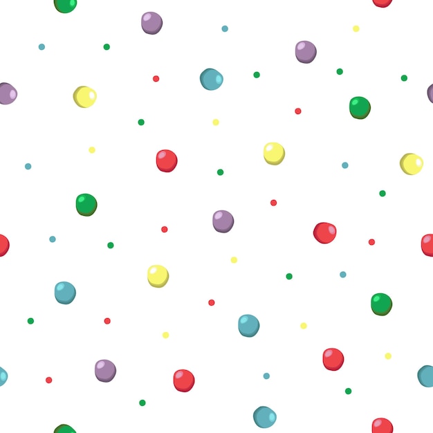 Multi colored polka Dot Pattern. Colorfull dots pattern. seamless Vector Background.