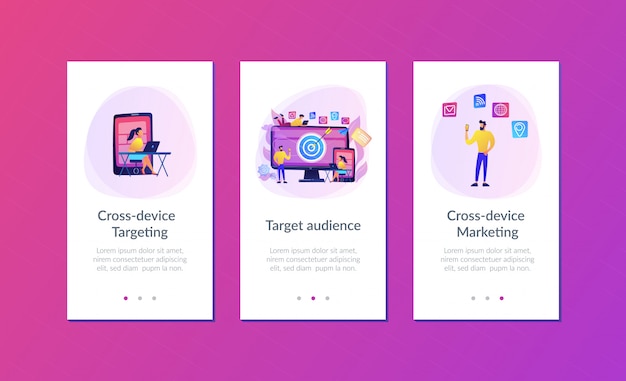 Vector multi device targeting app interface template.