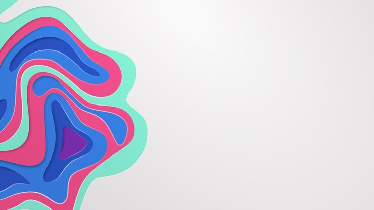Vector multi lagen vector achtergrond met abstracte topografie of vloeiend vloeibaar ontwerp gekleurd op wit