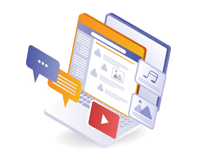 Multi media social computer web computer applications