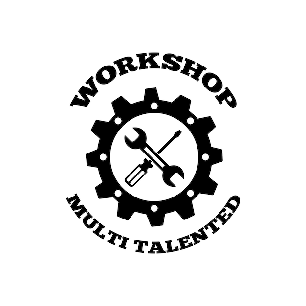 Multi-talented workshop logo illustration vector design