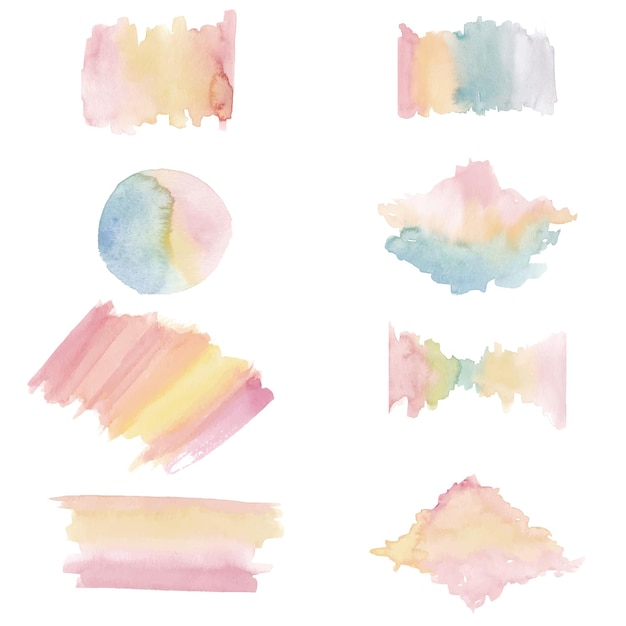 Multicolor abstract watercolor brush