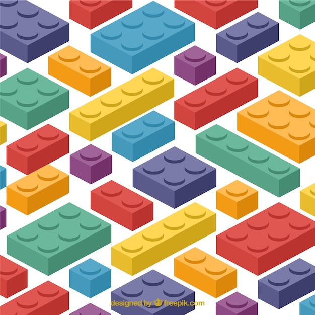 Vector multicolor blocks on white background