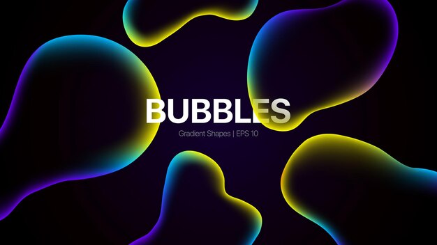 Fondo astratto di vettore delle bolle multicolori. forme di bolle. stile liquido e fluido. illustrazione vettoriale