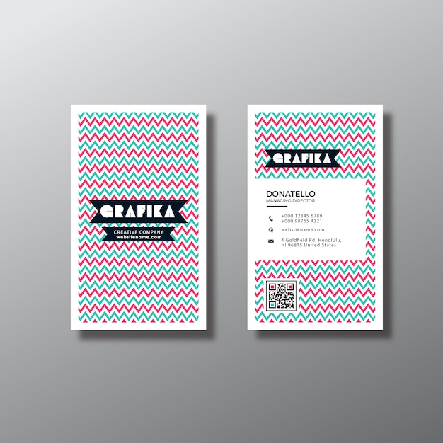 Vector multicolor business card