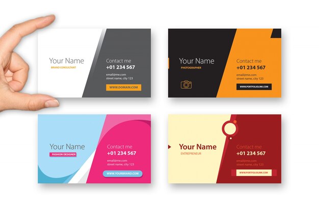 Vector multicolor business card