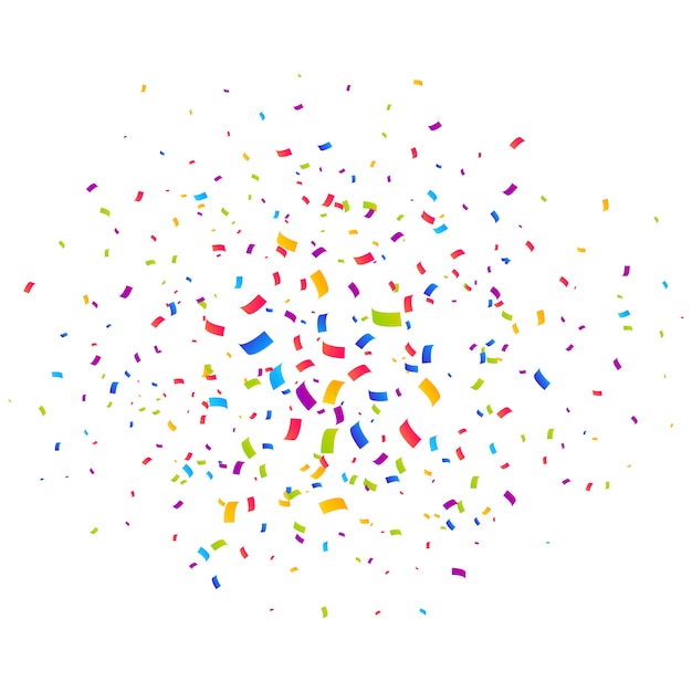 Vector multicolor confetti burst background