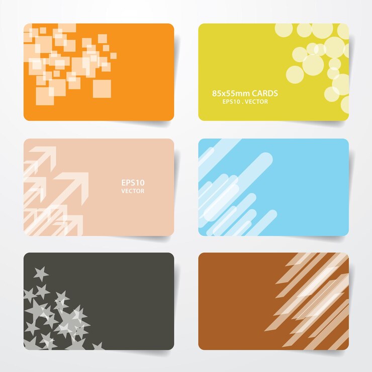 Vector multicolor empty cards eps10
