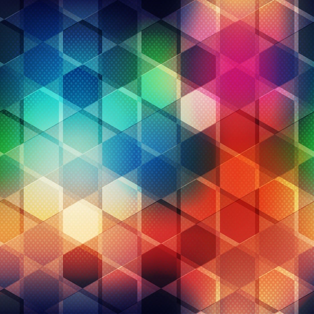 Multicolor mosaic seamless pattern