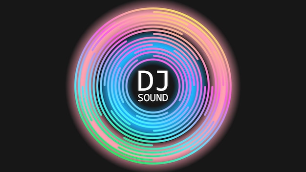 Multicolor music vinyl disc Abstract background