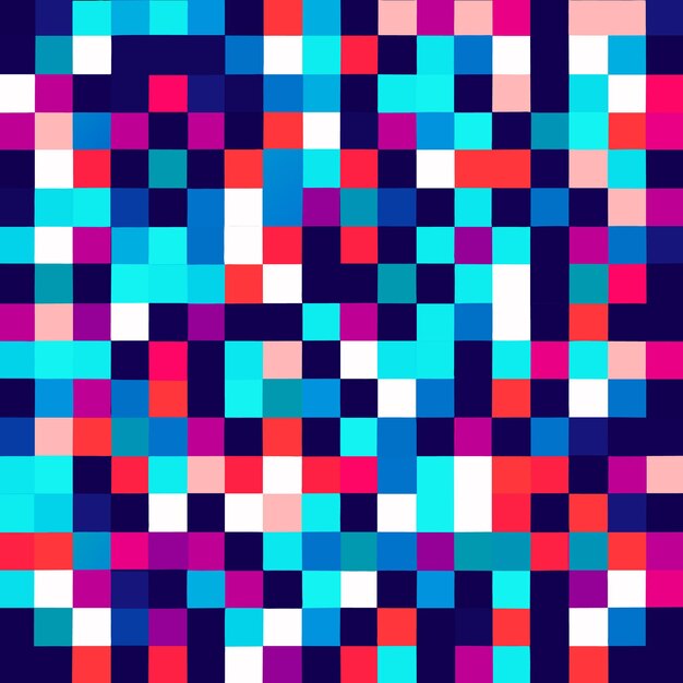 Raccolta di pattern senza cuciture pixel multicolore o disegno di sfondo