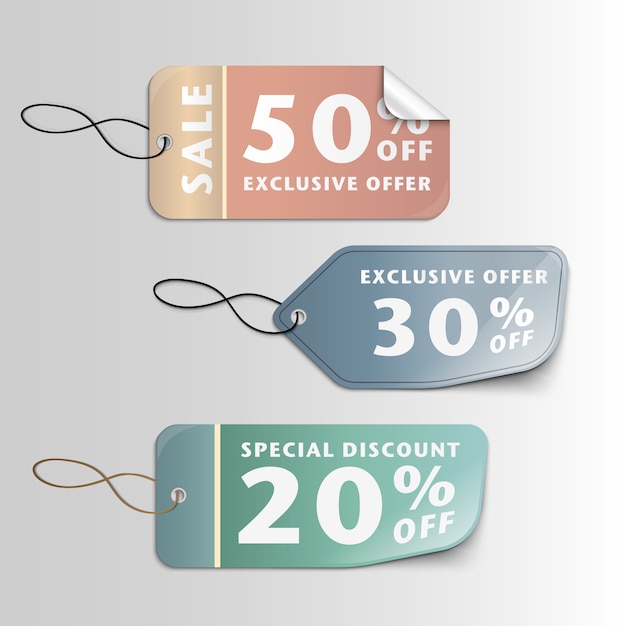 Multicolor sales labels