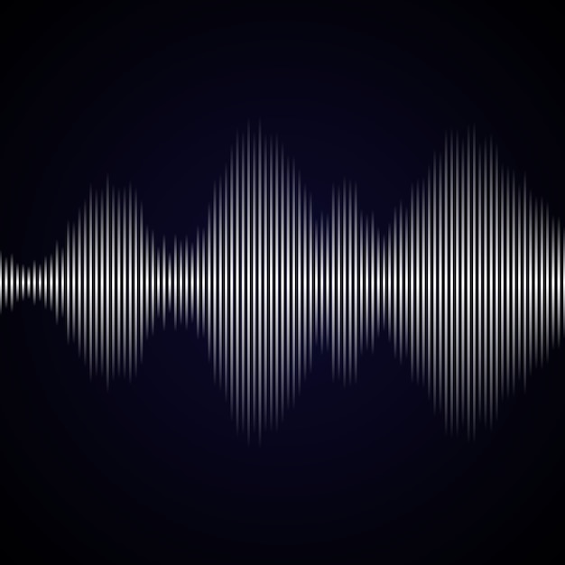 Vector multicolor sound wave from equalizer background