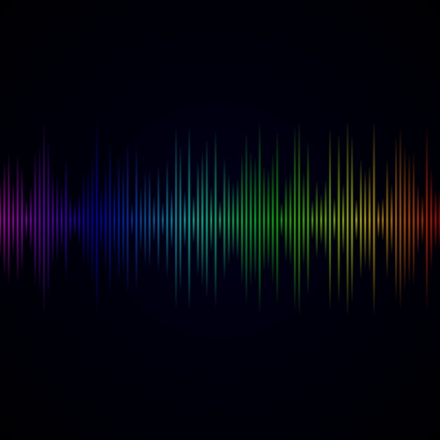 multicolor sound wave from equalizer background