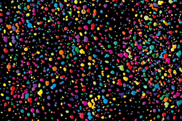 Vector multicolor splash background on black background