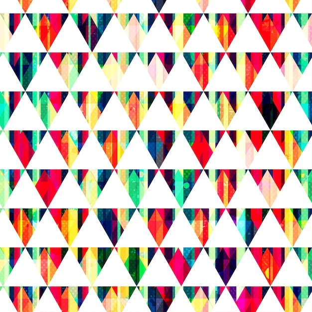 여러 가지 빛깔의 삼각형 원활한 패턴