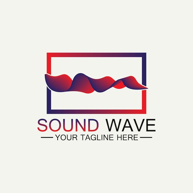 Multicolored abstract fluid sound wave logo Vector illustration design