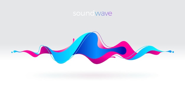 Multicolored abstract fluid sound wave