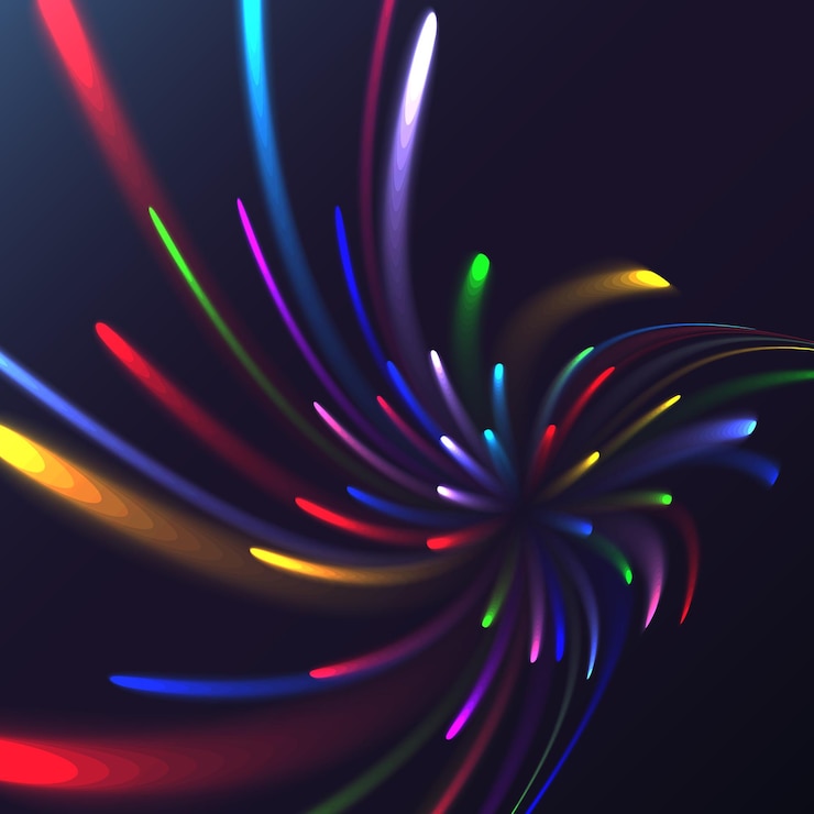 Vector multicolored abstract glowing festive salute fireworks magical energy brilliant electric cosmic